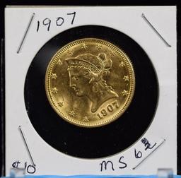 1907 $10 Gold Liberty MS63