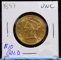 1897 $10 Gold Liberty UNC Great Coin