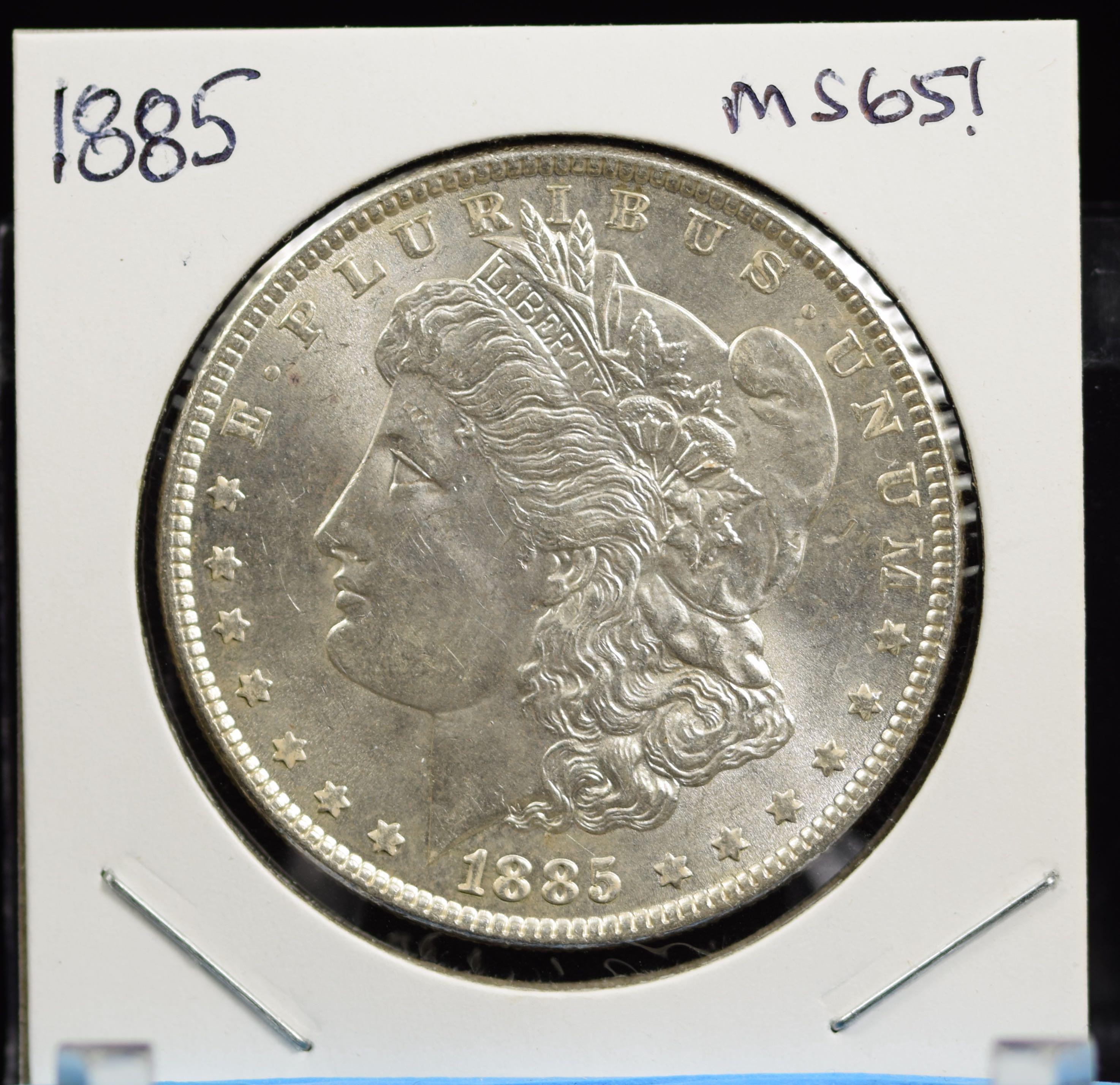 1885 Morgan Dollar MS65