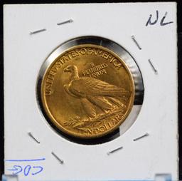 1907 $10 Gold Liberty NO Motto UNC