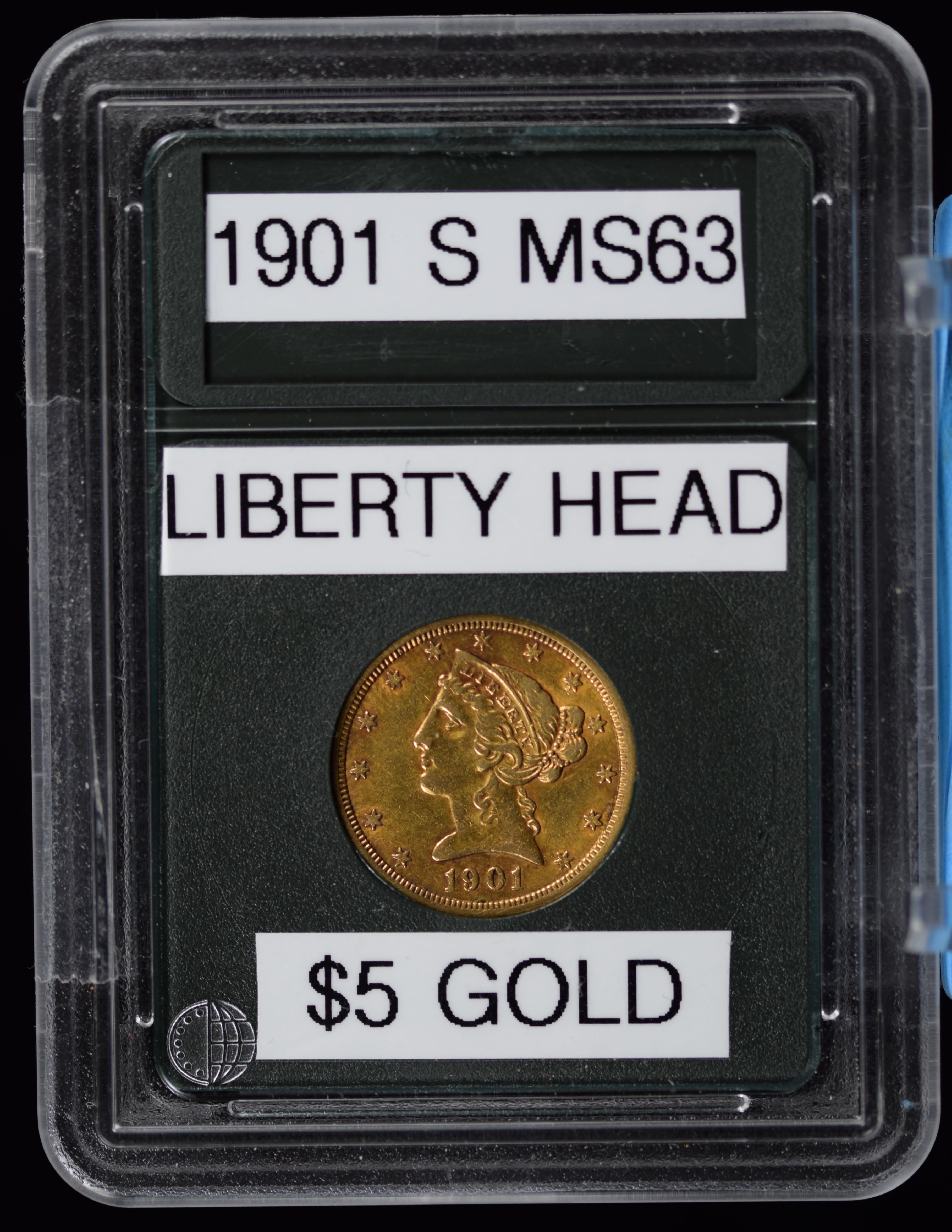 1901-S $5 Gold Liberty MS63