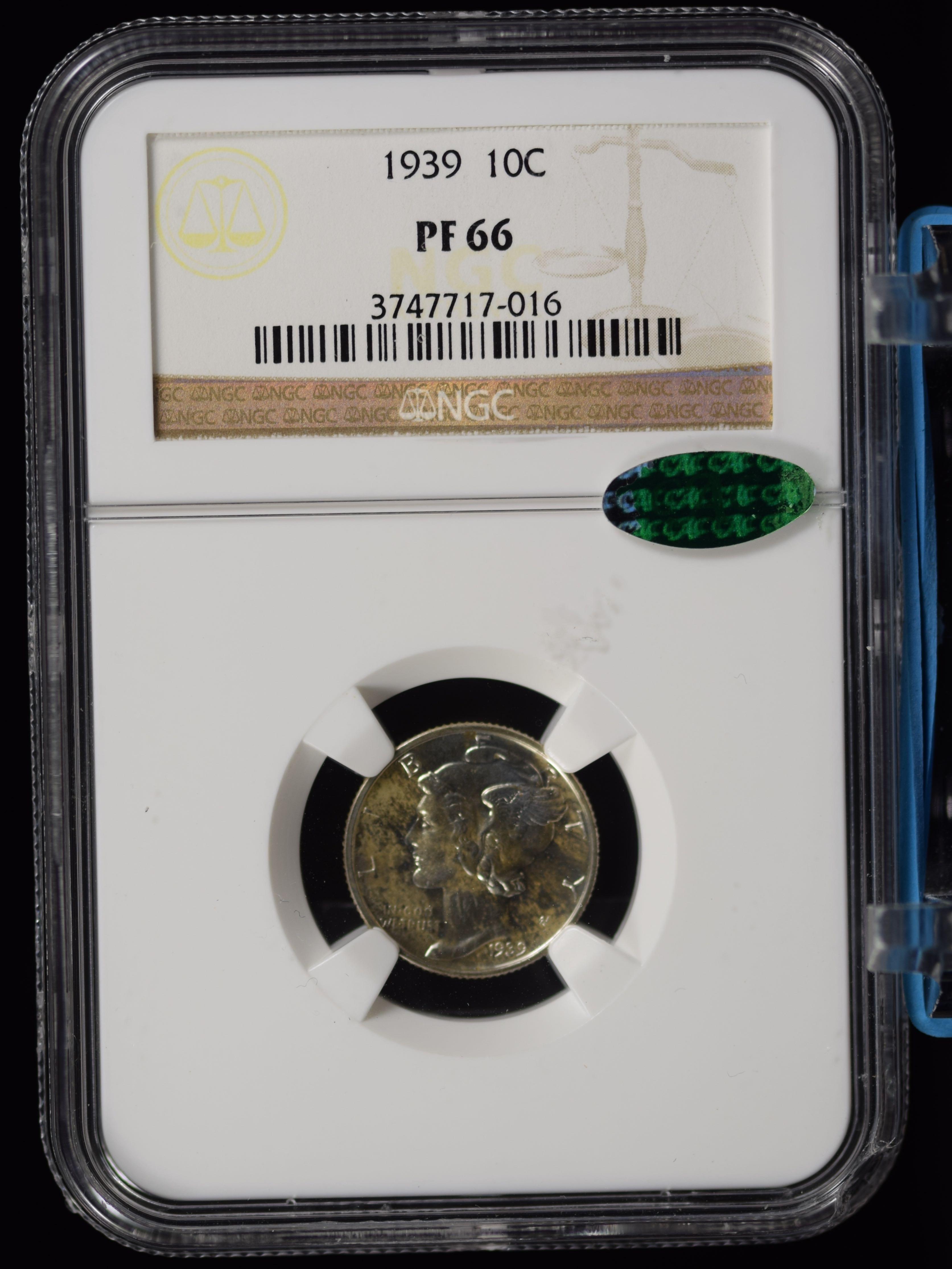 1939 Proof Mercury Dime NGC PF-66 CAC