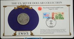 1895-O Morgan Dollar with Football Stamp