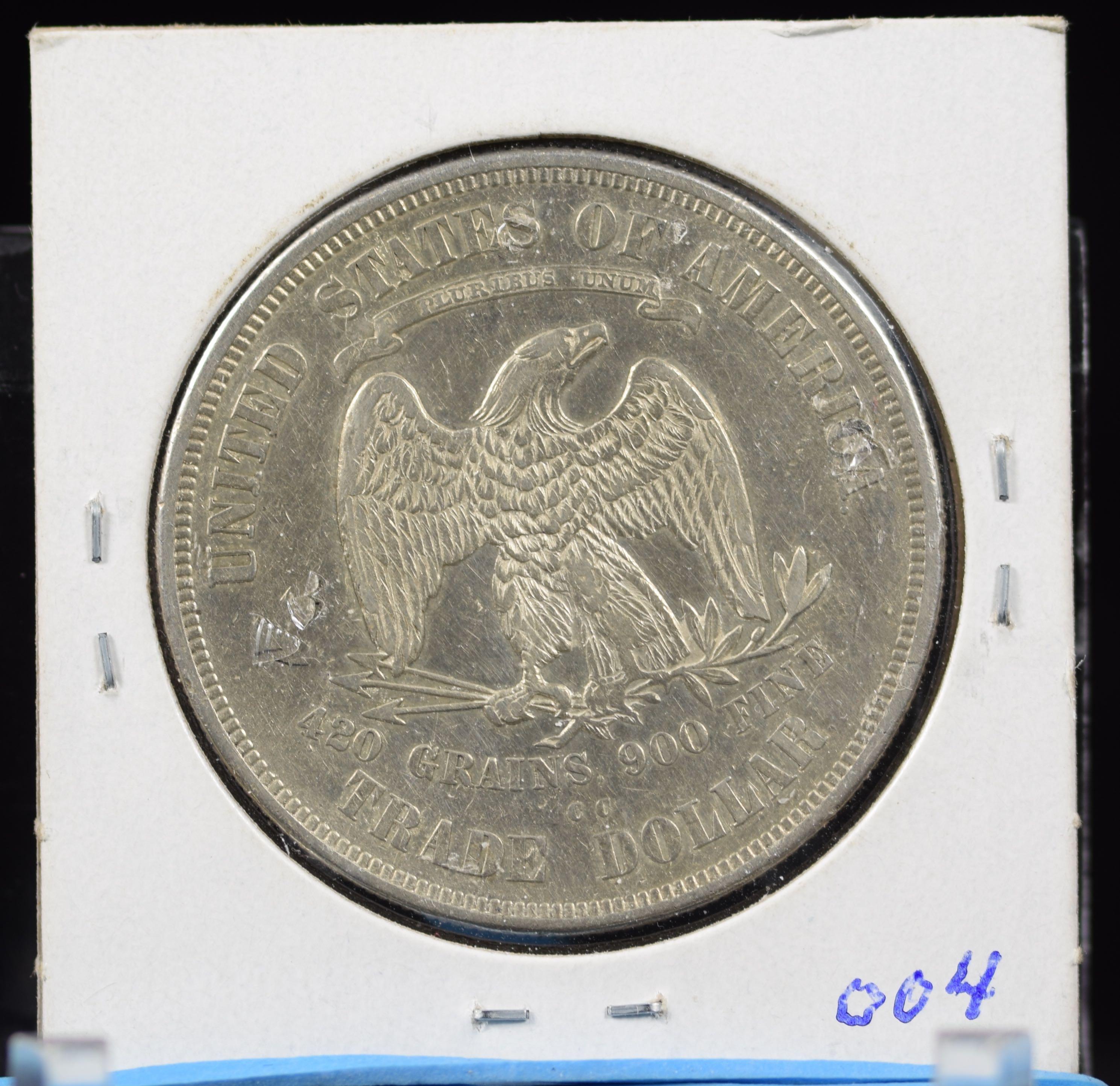 1874-CC Trade Dollar AU
