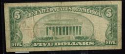 1929 $5 National Currency FSR of Cleveland