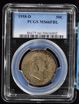 1958-D Franklin Half Dollar PCGS MS-66 FBL