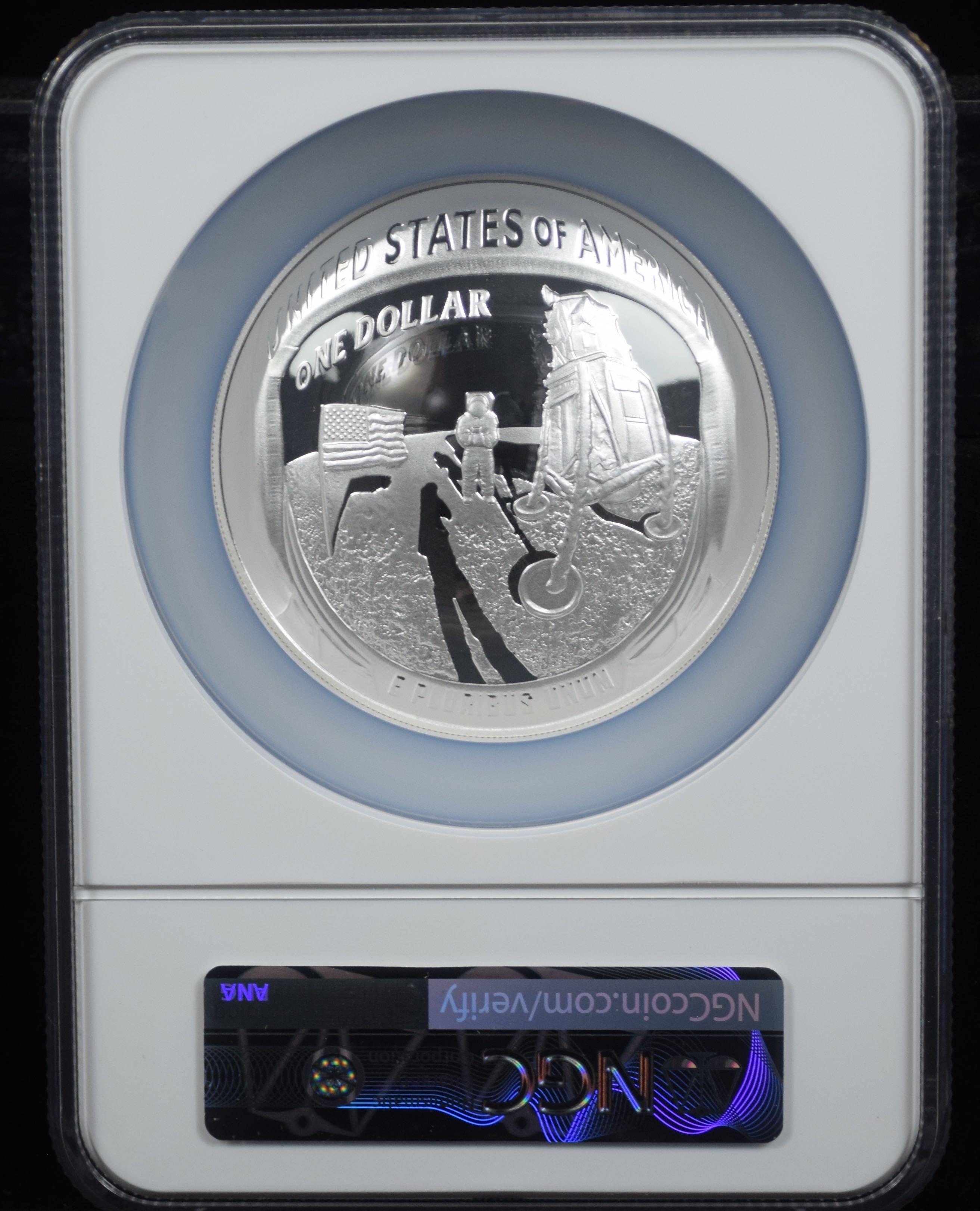 2019 Apollo 11 50th Anniversary 5 ounce MS-70 Perfect