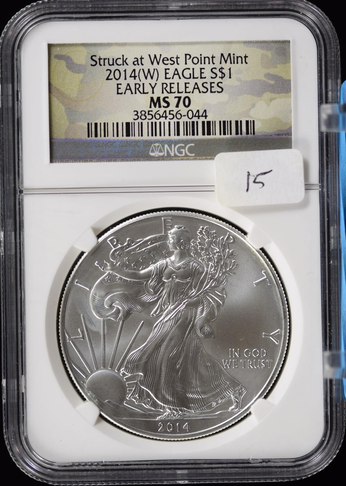 2014-(W) Early Release American Silver Eagle MS 70 NGC