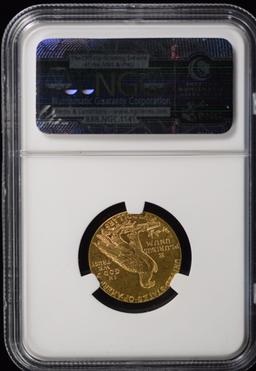 1913 $5 Gold Indian NGC MS 62