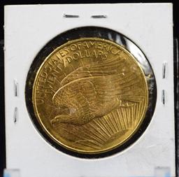 1908-D $20 Gold No Motto St Gaudens Double Eagle PCGS MS-62