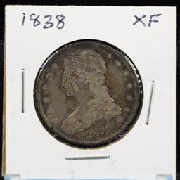 1838 Bust Half Dollar XF