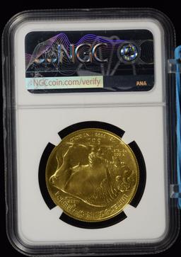 2015 $50 Gold Buffalo NGC MS-70 John Mercanti Signature