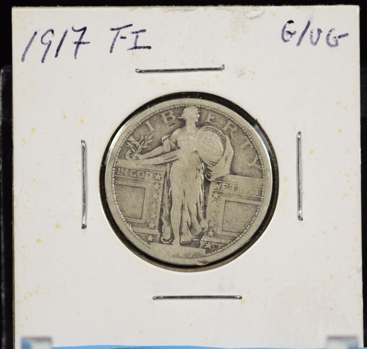 1917 Type 1 Standing Liberty Quarter