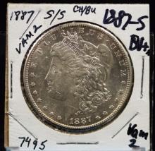 1887-S/S Morgan Dollar BU Plus