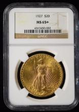1927 $20 Gold St Gaudens NGC MS-65 Plus
