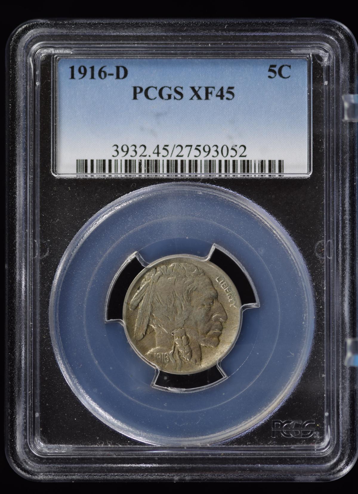 1916-D Buffalo Nickel PCGS XF-45