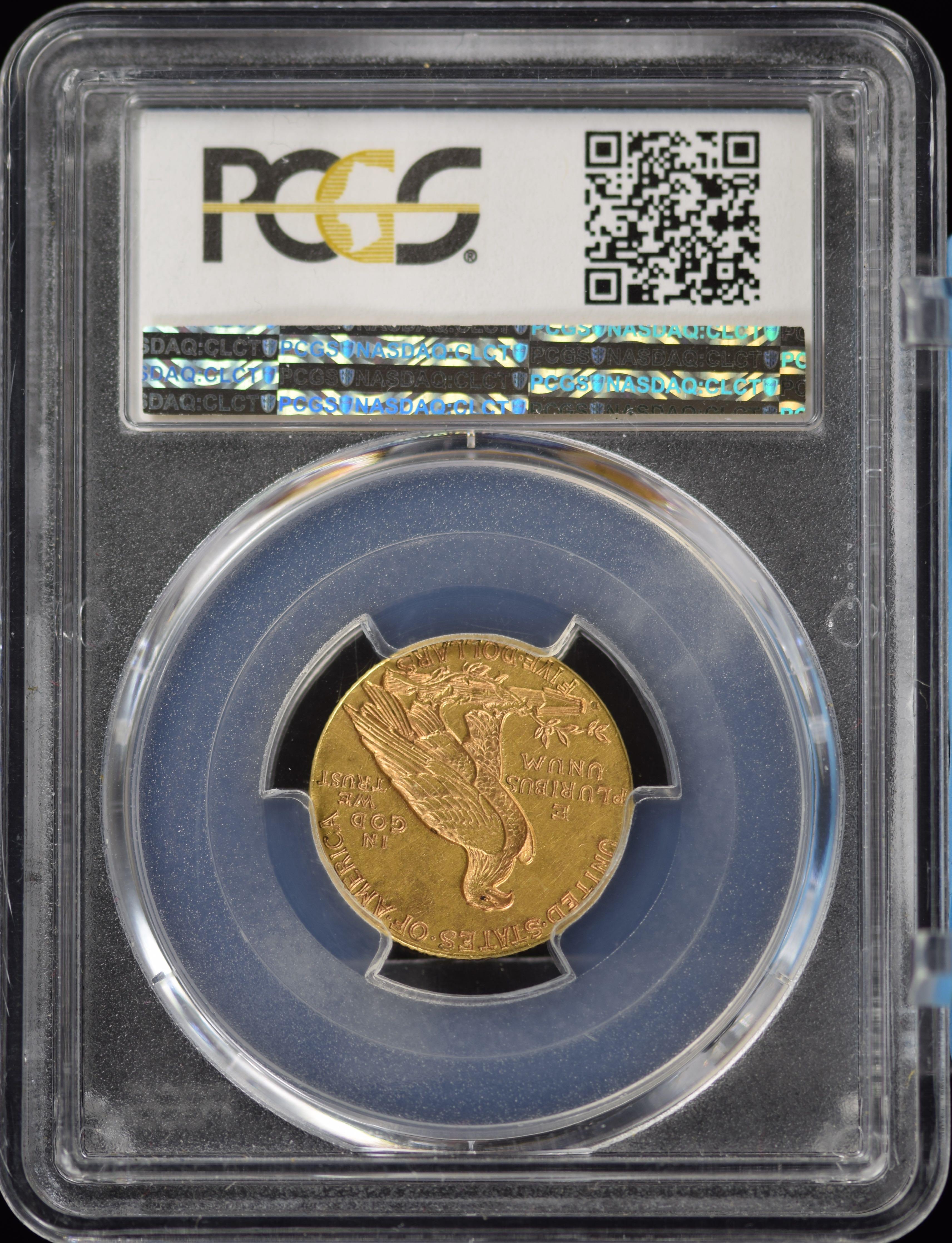 1909-D $5 Gold Indian PCGS AU-55