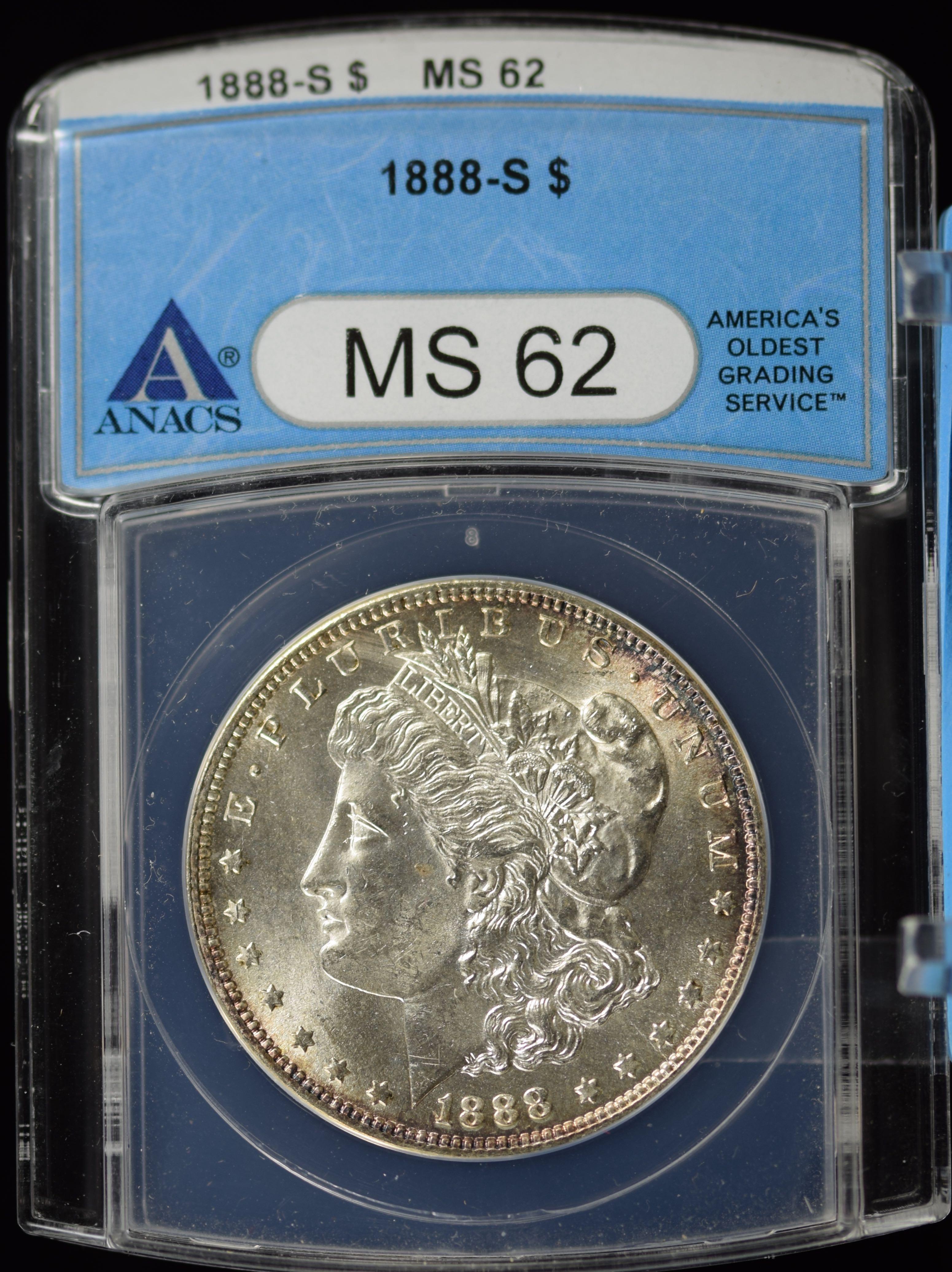 1888-S Morgan Dollar ANACS MS-62