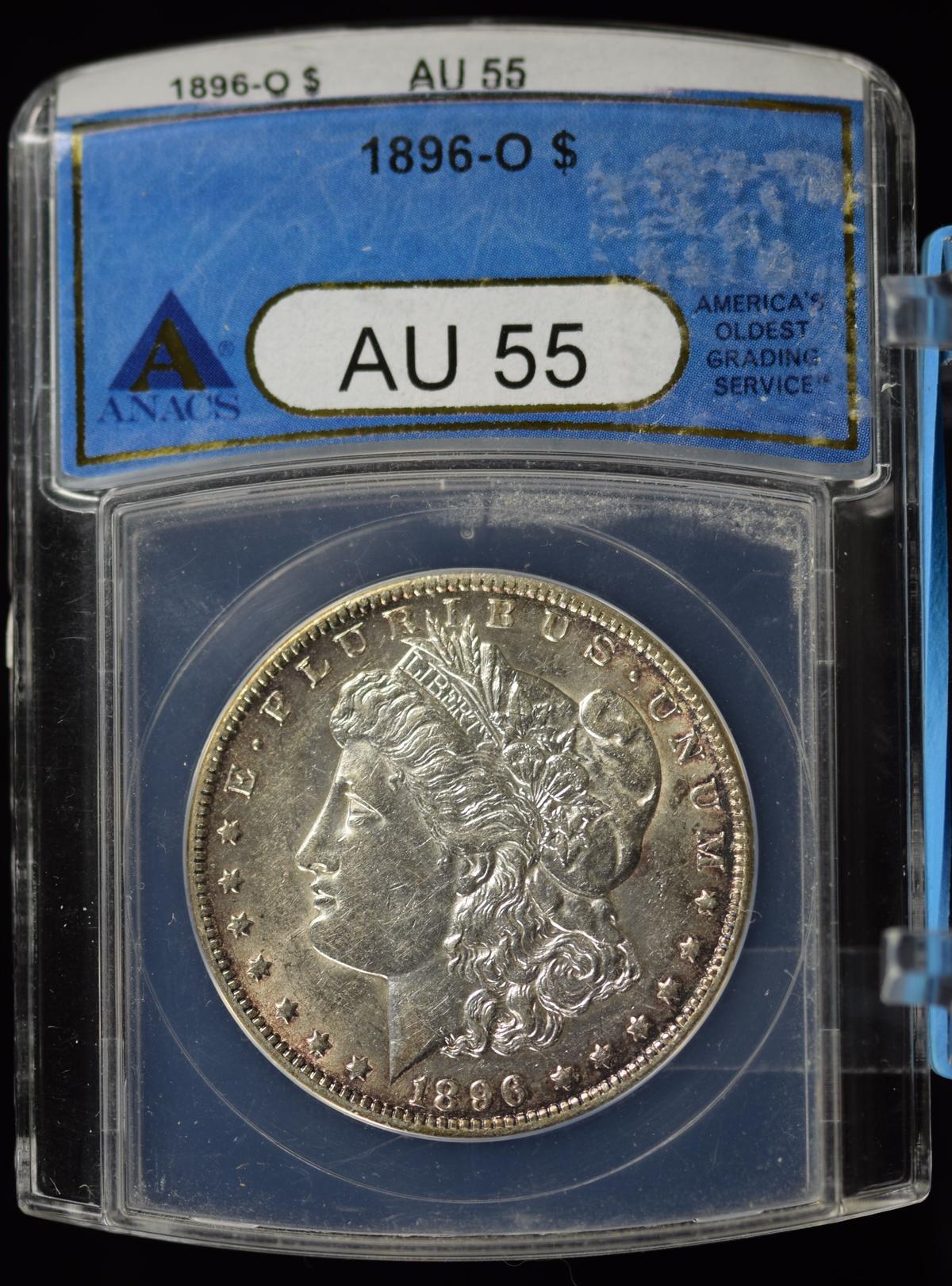 1896-O Morgan Dollar ANACS AU-55