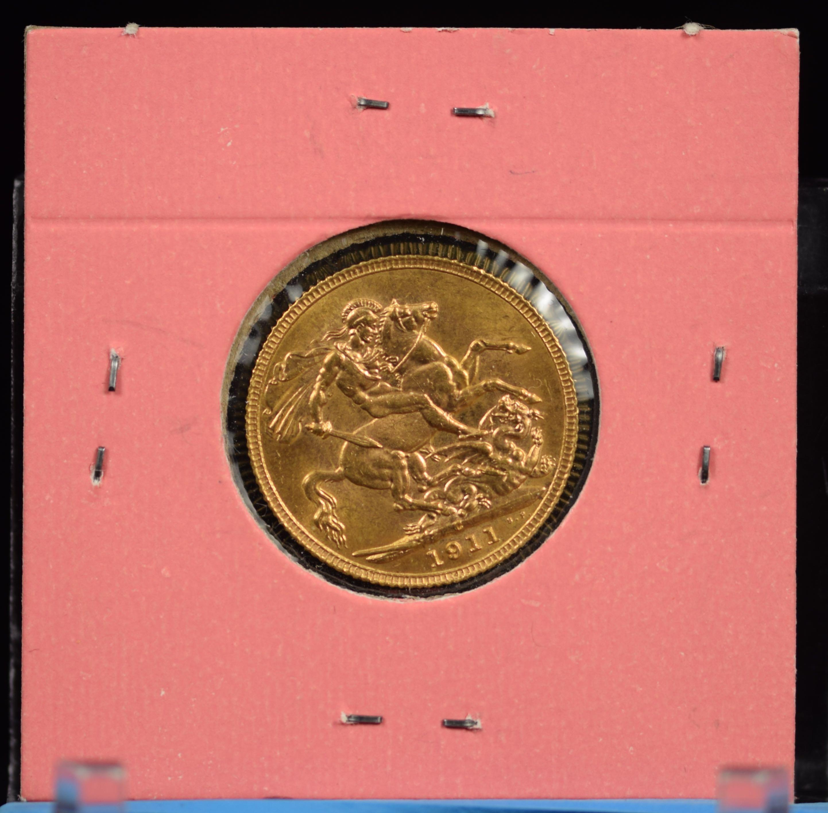 1911 Gold British Sovereign High Grade .2355 oz