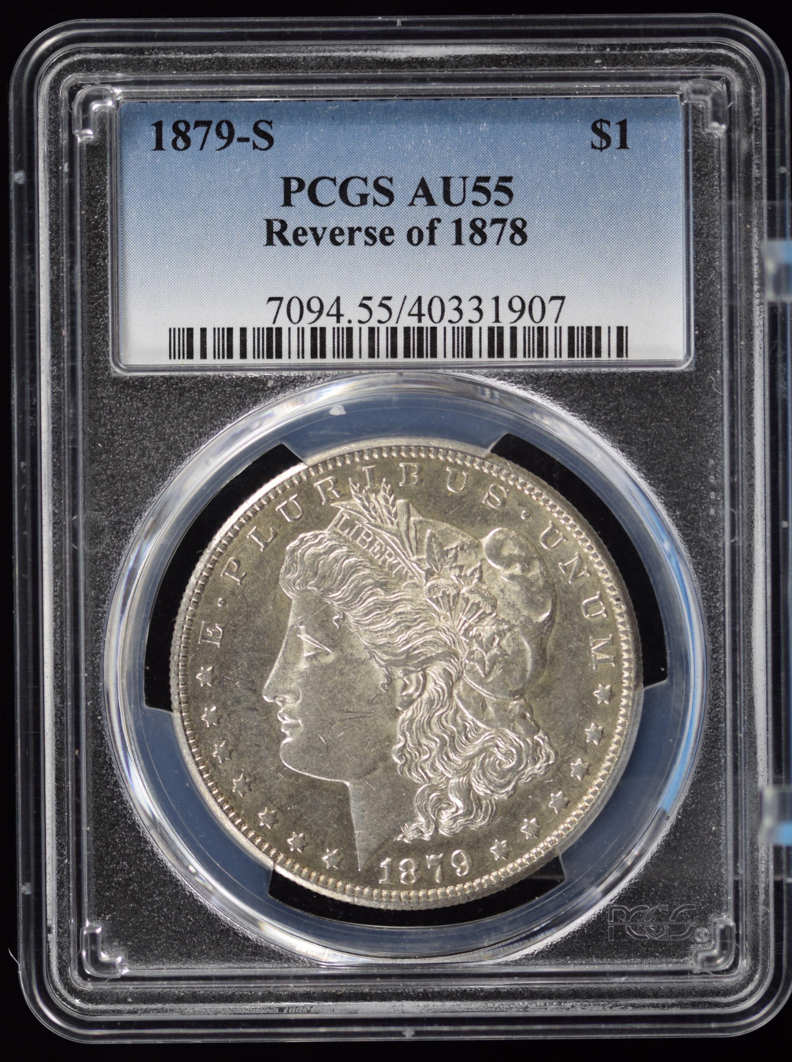 1879-S Rev 78 Morgan Dollar PCGS AU-58