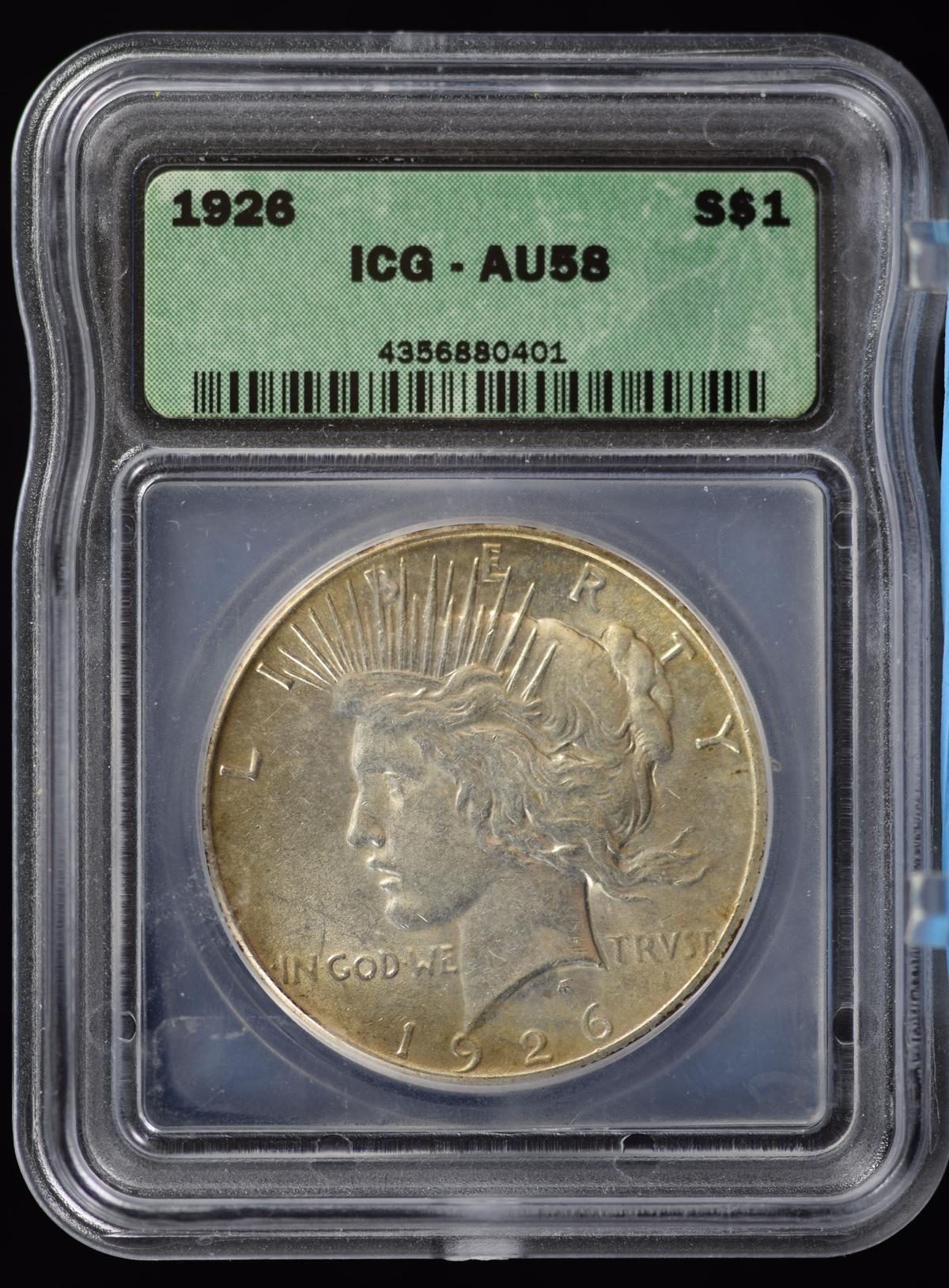 1926 Peace Dollar ICG AU-58 Looks Better