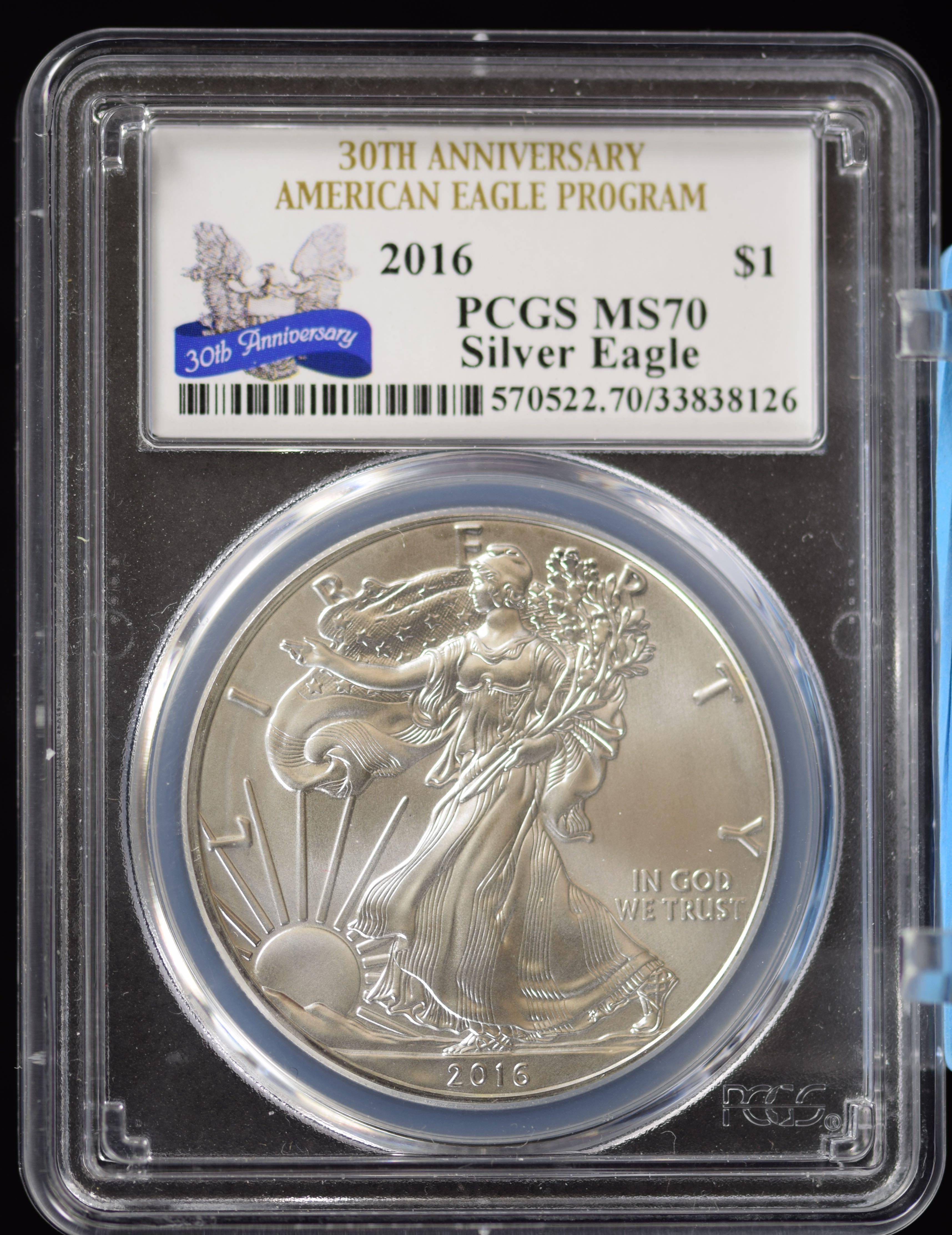 2016 American Silver Eagle PCGS MS-70 Perfect Grade