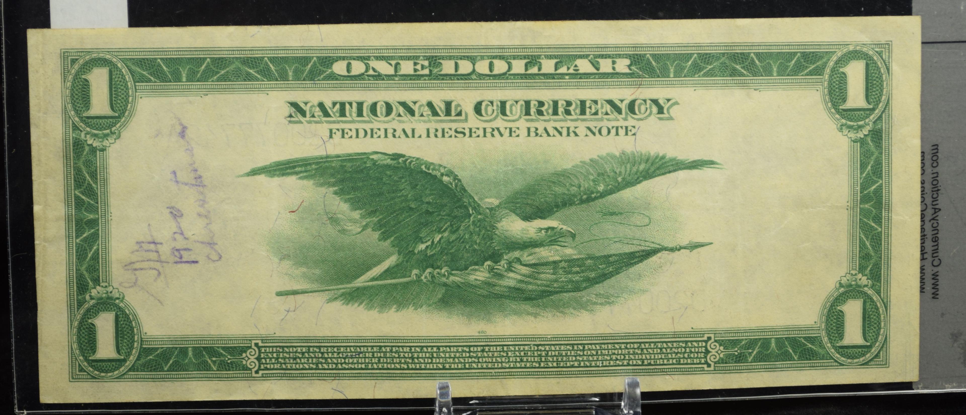 $1 National Currency Blue Seal