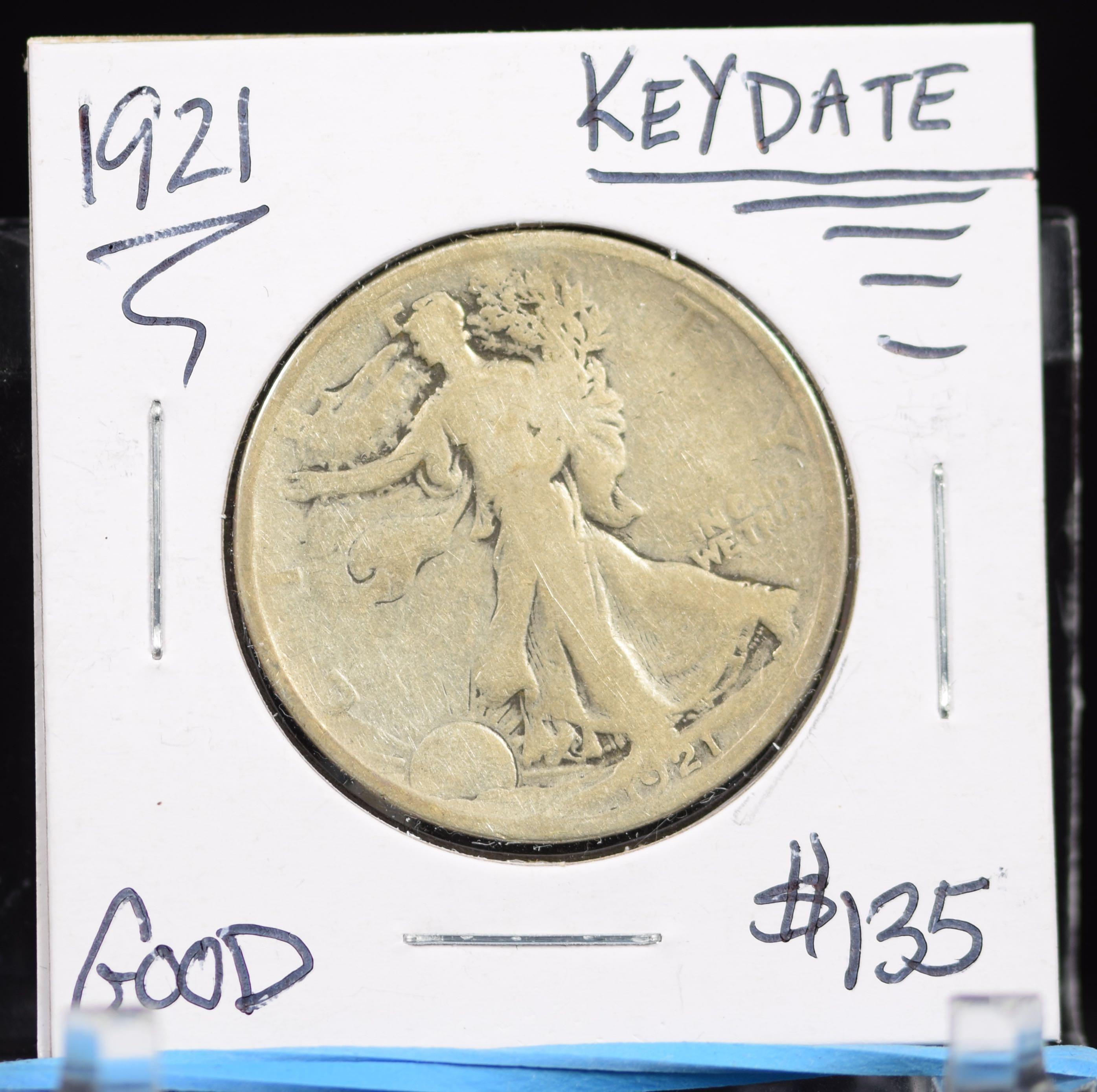 1921 Walking Half Dollar G Key Date