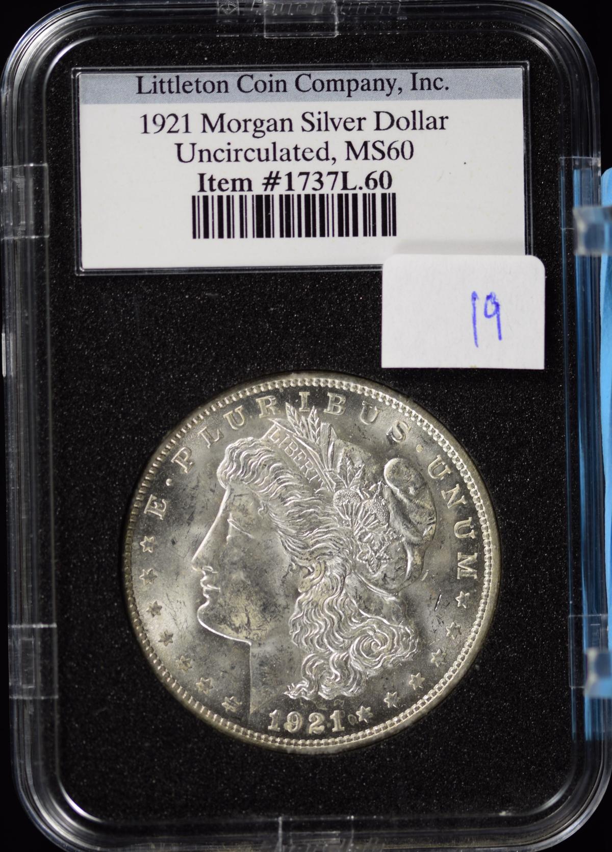 1921 Morgan Dollar Littleton Black Holder