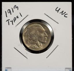 1913 Type 1 Buffalo Nickel UNC
