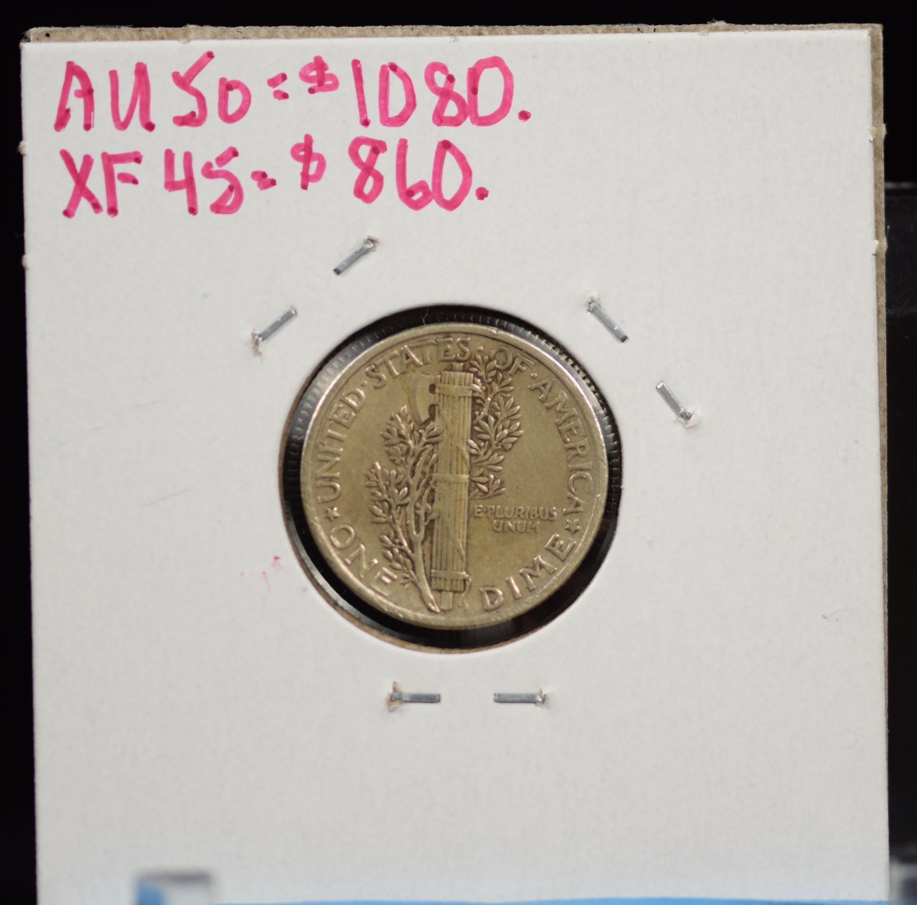 1942/1 Mercury Dime XF Plus Key Date