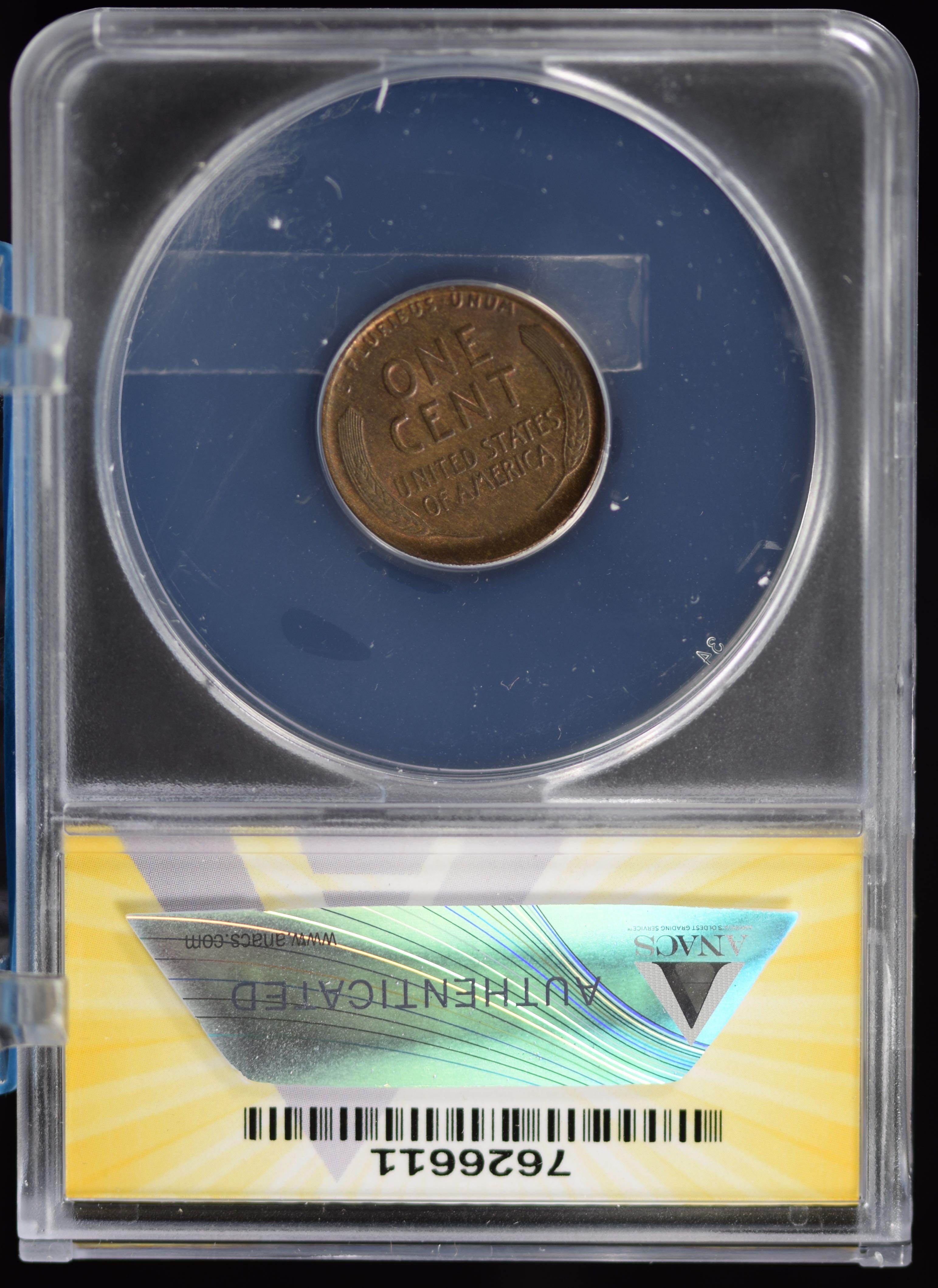 1925-D Lincoln Cent ANACS AU-55