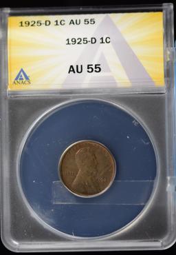 1925-D Lincoln Cent ANACS AU-55