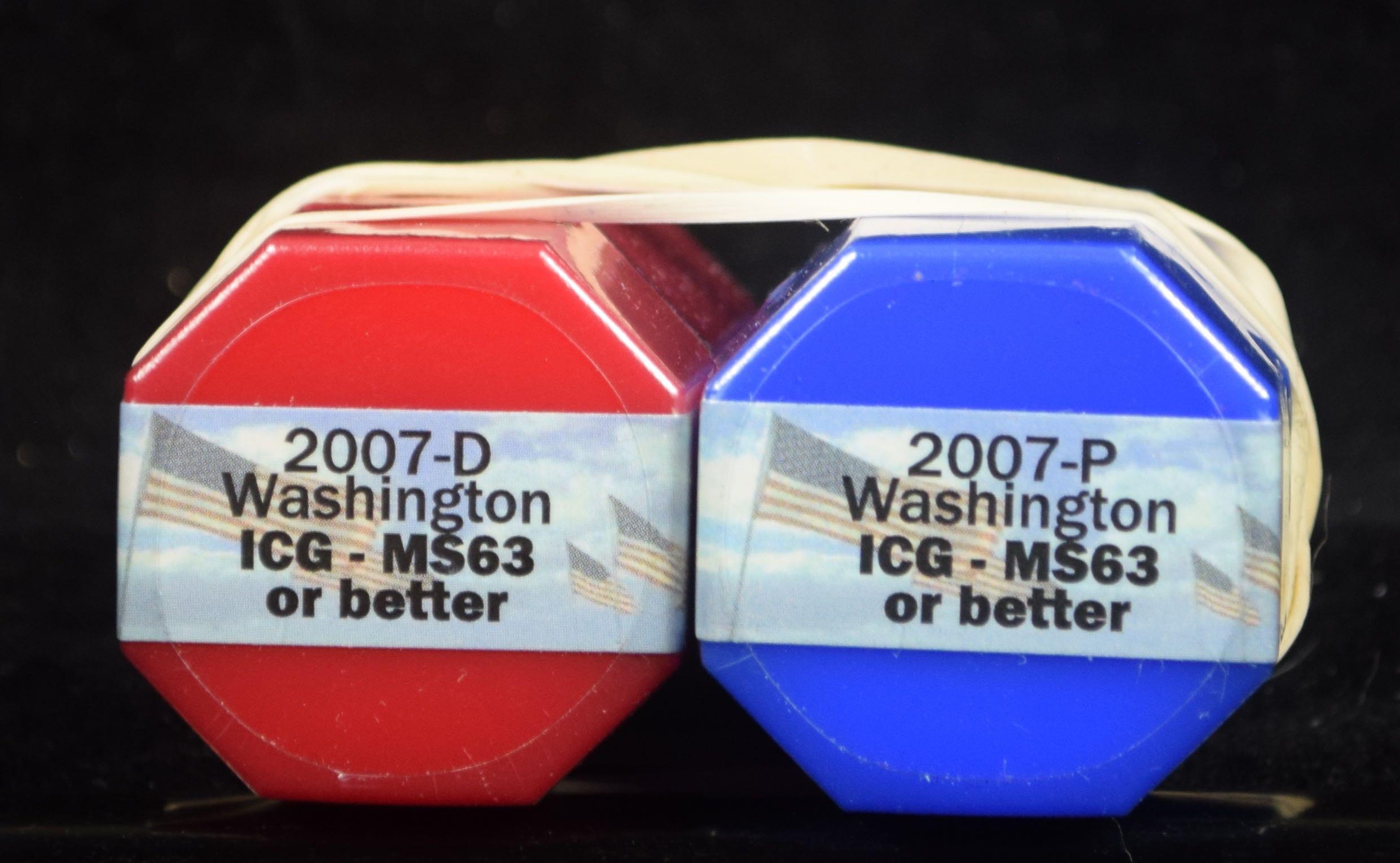 Rolls 2 ICG MS63 Presidential Dollars D/P Mints