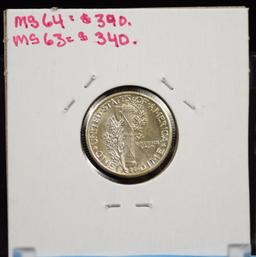 1928-S Mercury Dime GEM BU Tough Date Grade