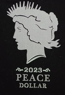 2023-S Proof Peace Silver Dollar Mint Pkg COA