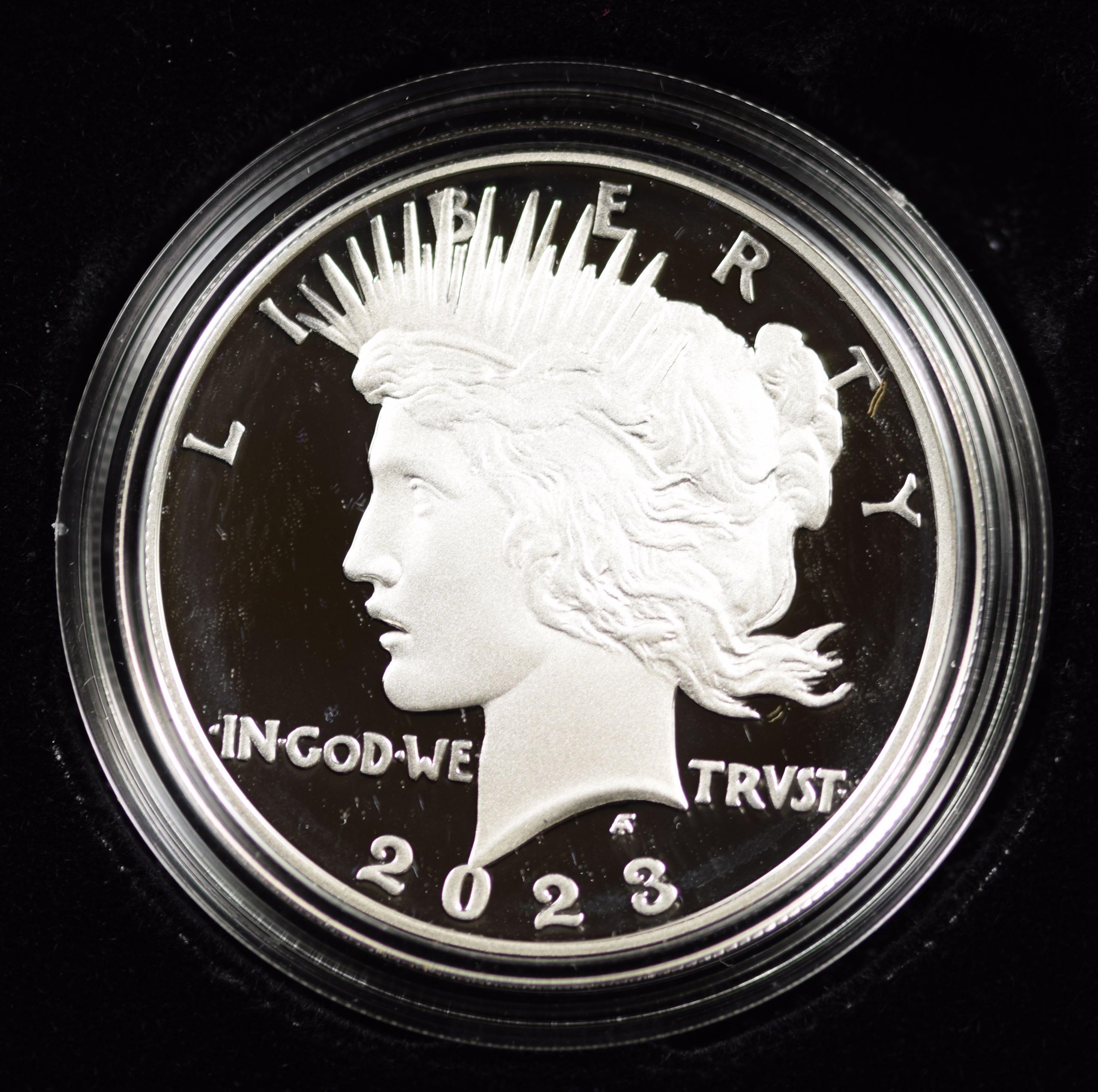 2023-S Proof Peace Silver Dollar Mint Pkg COA