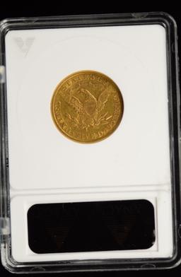 1888-S $5 Gold Liberty ANACS AU-50 Old Holder