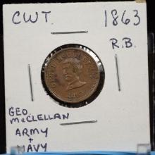 CWT 1863 McClellen, Army & Navy