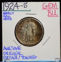 1924-S Standing Liberty Quarter GEM BU NFH Patina