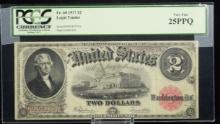 1917 $2 Legal Tender PCGS 25PPQ VF Note Top is open