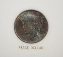 1922 Peace Dollar CH/BU with Nice Purple Tone