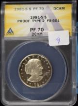 1981-S Susan B Anthony ANACS PR-70 Deep Cameo