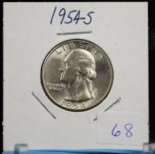 1954-S Washington Quarter GEM UNC