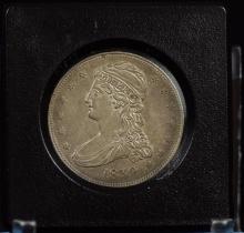 1839 Capped Bust Half Dollar AU55 Original