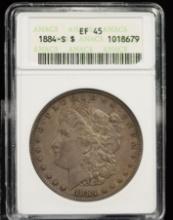 1884-S Morgan Dollar ANACS EF-45 Old Holder