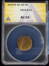 1919-D Lincoln Cent ANACS AU-55