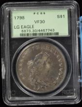 1798 Draped Bust Eagle PCGS VF-30 OGH