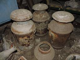 Vintage Milk Cans - Set of Three (3)